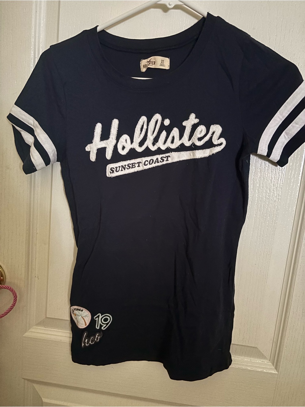 Hollister Navy "Sunset Coast" Logo Tee